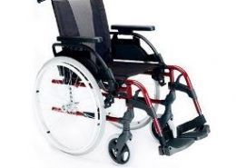 silla de ruedas roja